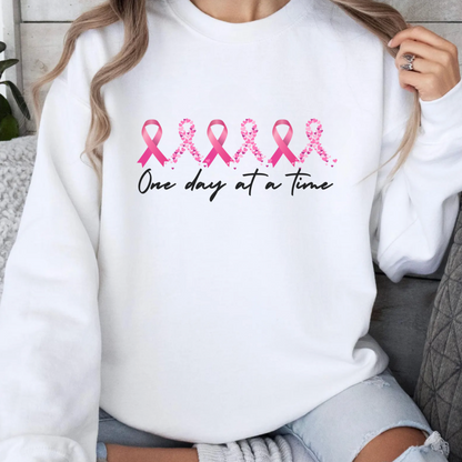 One day (Ribbon)🎗️Cancer support Sweatshirt