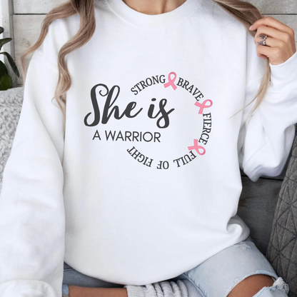 She is🎗️Cancer support Sweatshirt
