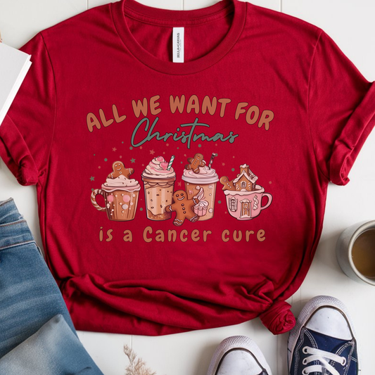 Cure🎗️ Cancer Support T-shirt (Christmas Limited Edition)