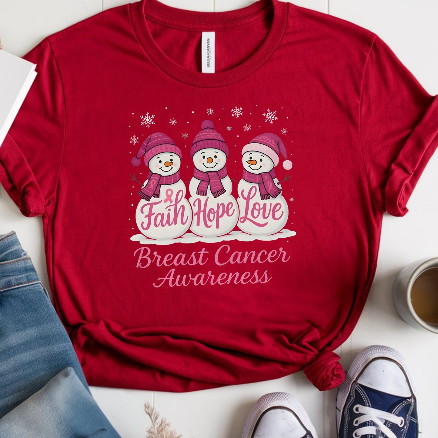Snow🎗️ Cancer Support T-shirt (Christmas Limited Edition)