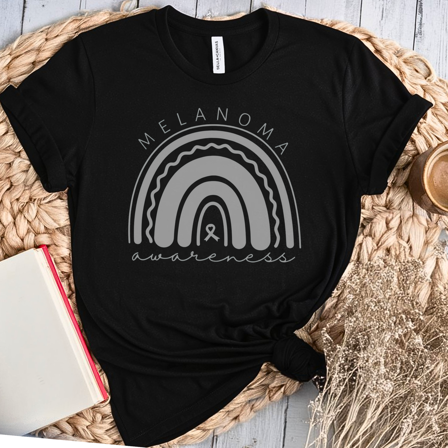 Melanoma Rainbow🎗️ Cancer Support T-shirt