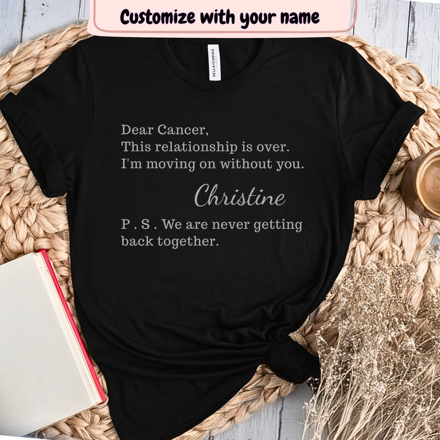 Over🎗️(PERSONALIZED) Cancer Support T-shirt