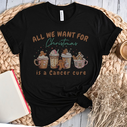 Cure🎗️ Cancer Support T-shirt (Christmas Limited Edition)