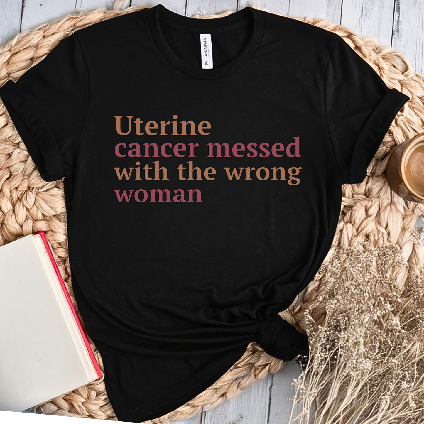 Uterine Messed🎗️ Cancer Support T-shirt