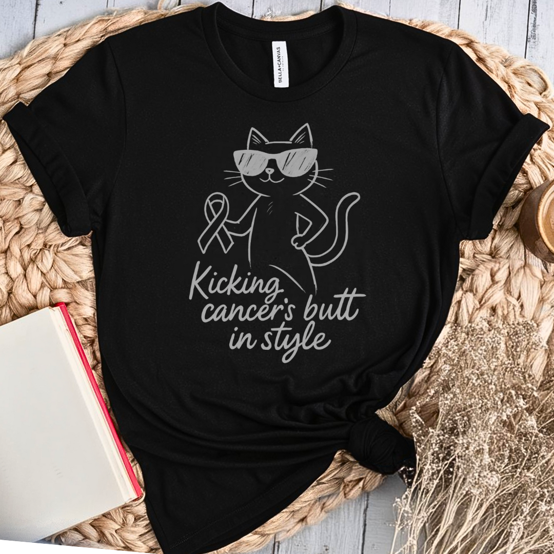 Kicking🎗️ Cancer Support T-shirt