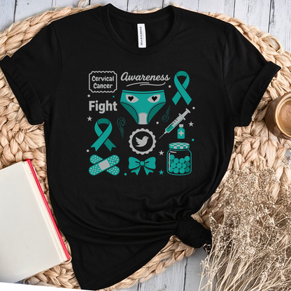 Cervical Awareness🎗️ Cancer Support T-shirt