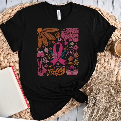 Flowers🎗️ Cancer Support T-shirt
