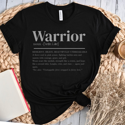 Warrior Noun🎗️ Cancer Support T-shirt