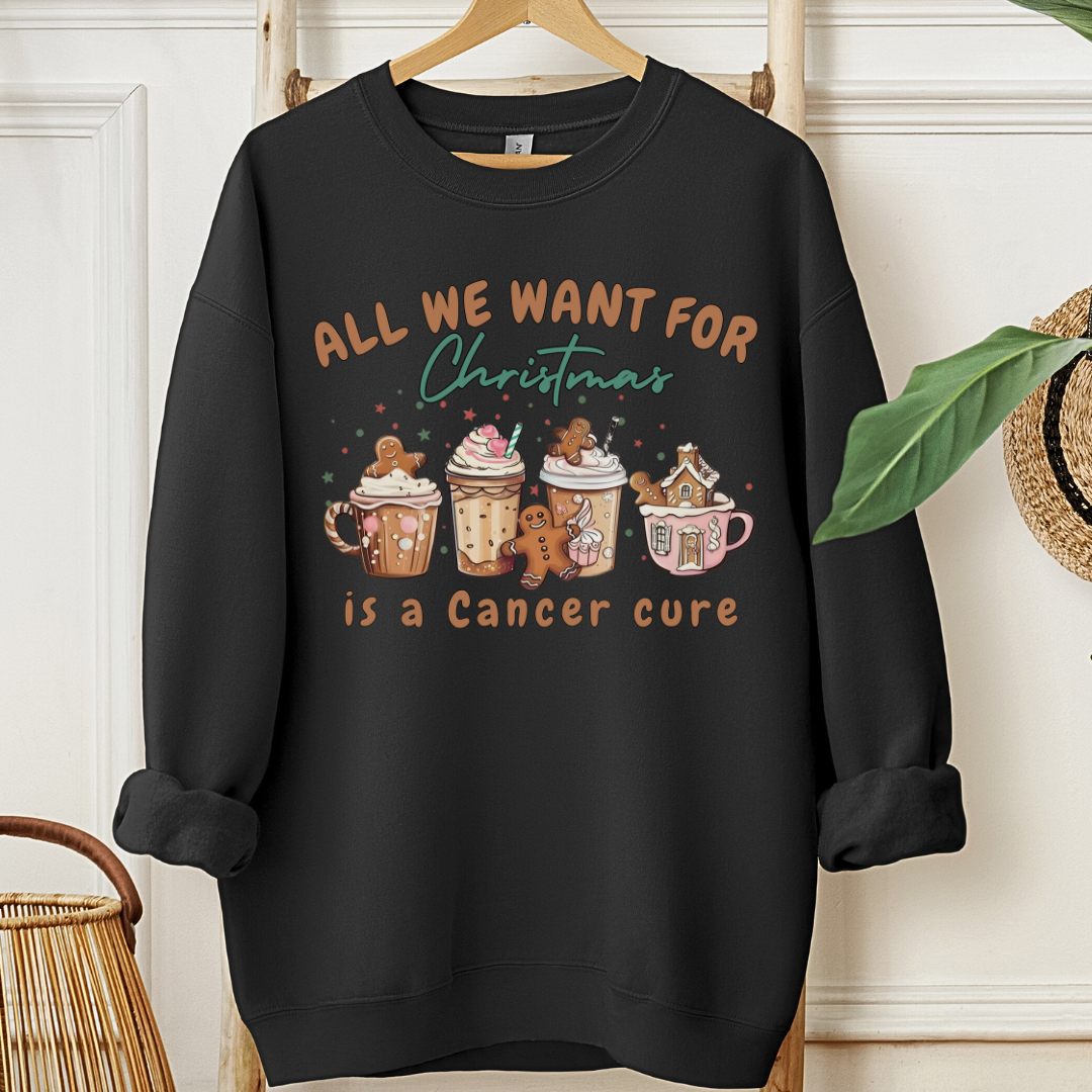 Cure🎗️Cancer support Sweatshirt (Christmas Limited Edition)
