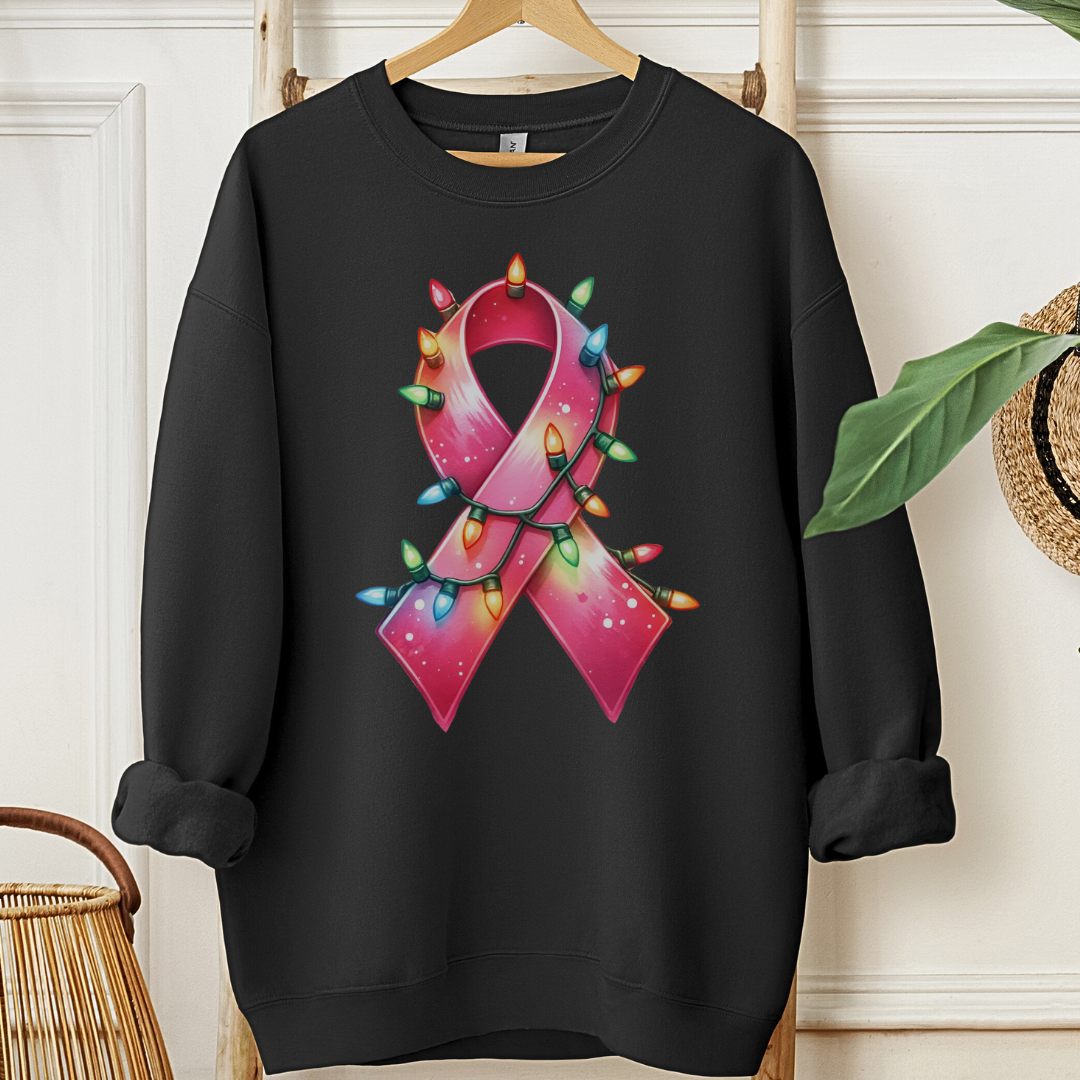 Light Ribbon🎗️Cancer support Sweatshirt (Christmas Limited Edition)