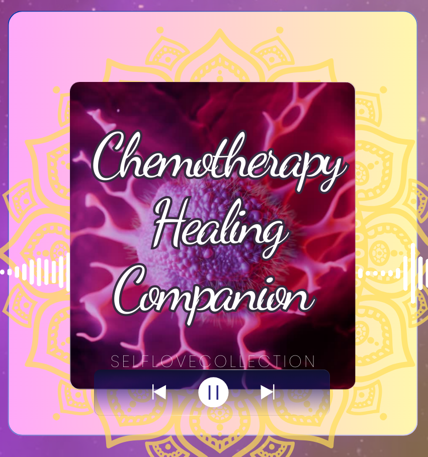 Cover of 'Chemotherapy Healing Companion' with a purple and pink design on a purple background.