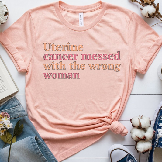 Uterine Messed🎗️ Cancer Support T-shirt
