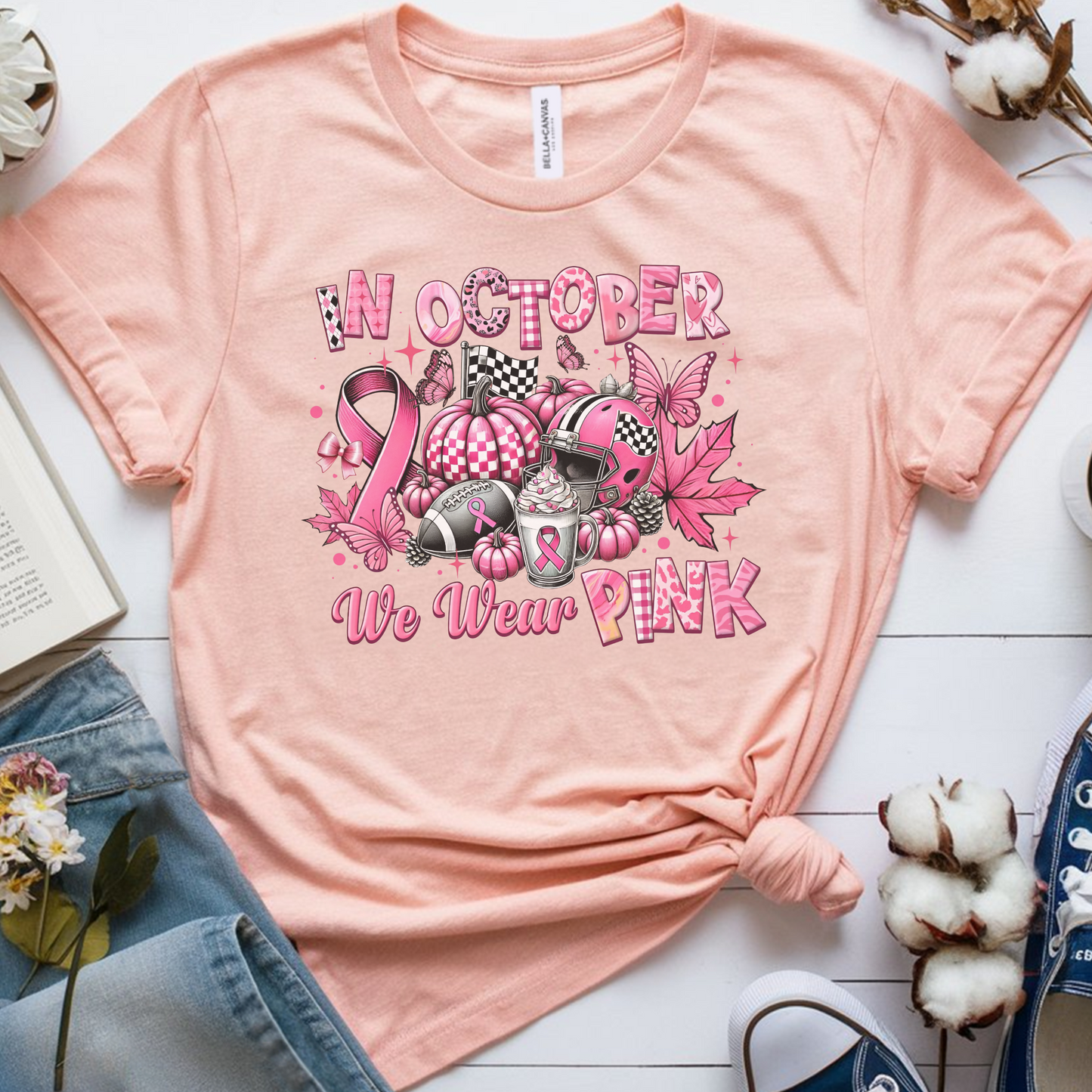 Rugby October🎗️ Cancer Support T-shirt