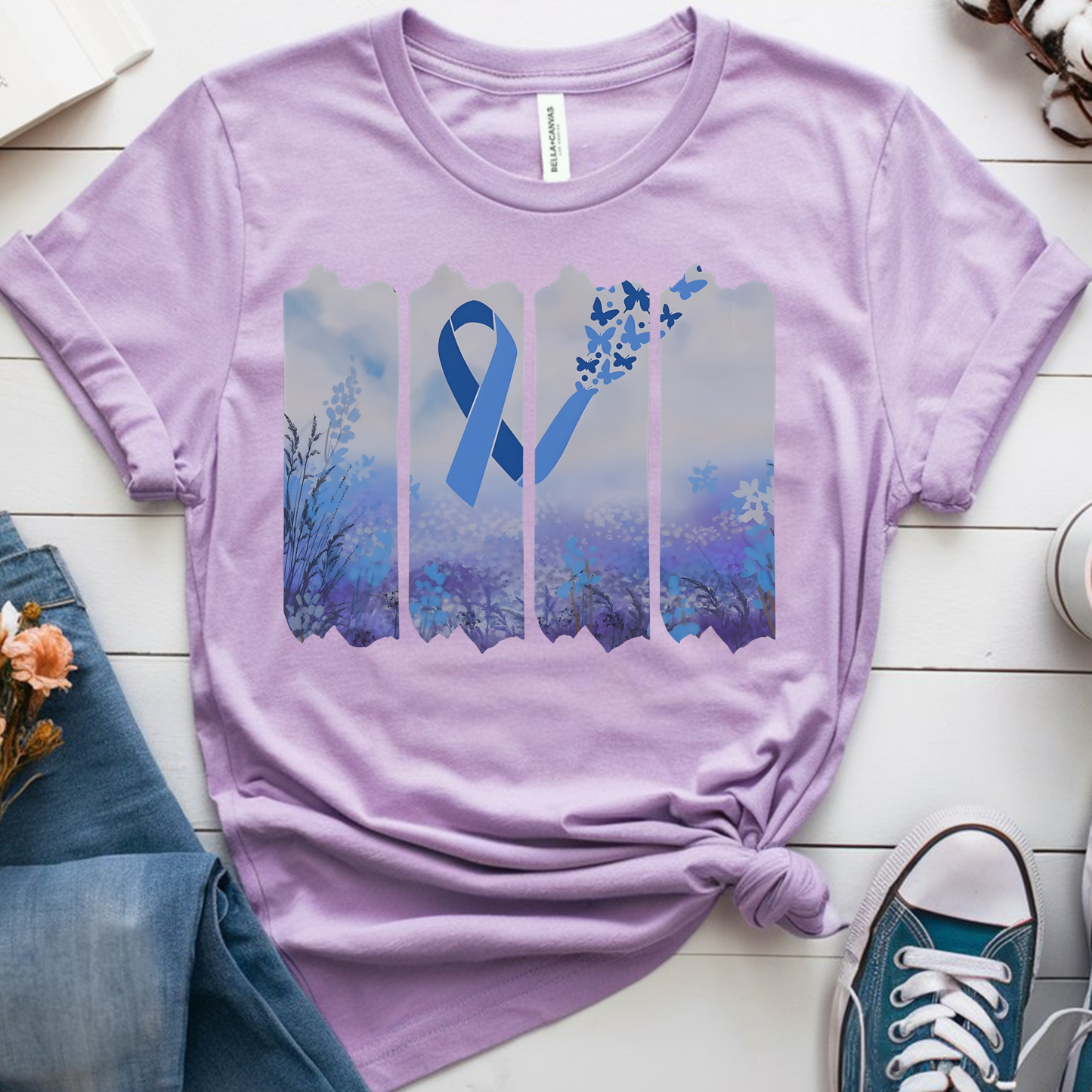 Colon Butterfly🎗️ Cancer Support T-shirt