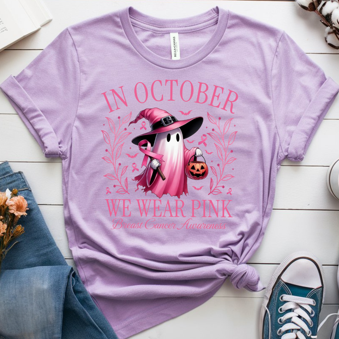 In October🎗️ Cancer Support T-shirt