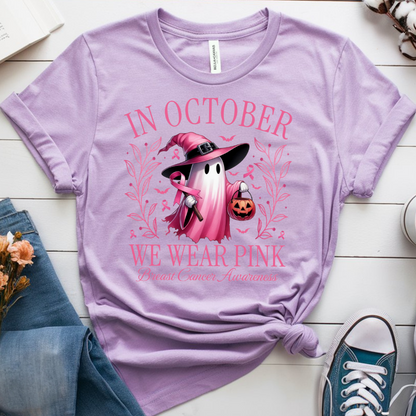 In October🎗️ Cancer Support T-shirt