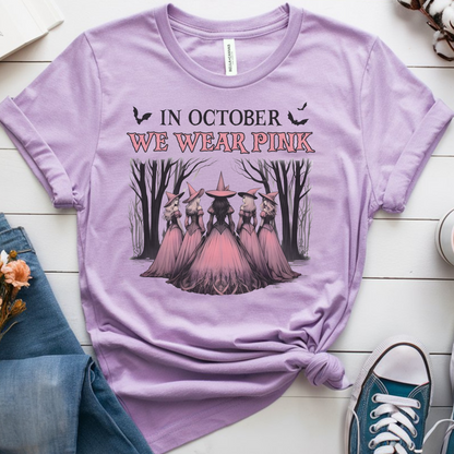 Witches October🎗️Cancer Support T-shirt