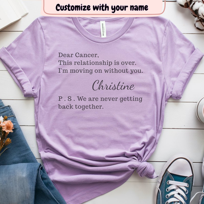 Over🎗️(PERSONALIZED) Cancer Support T-shirt