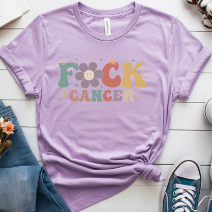F. Cancer Flower🎗️ Cancer Support T-shirt