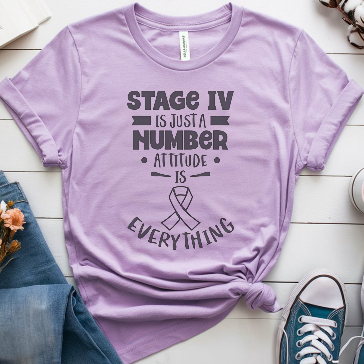 Stage IV🎗️ Cancer Support T-shirt