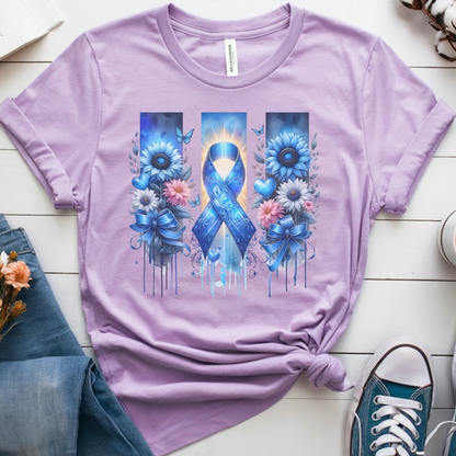 Colon Flowers🎗️ Cancer Support T-shirt