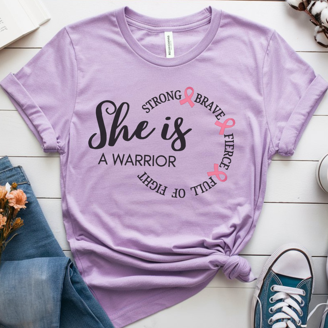She is🎗️ Cancer Support T-shirt