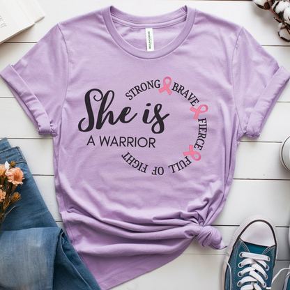 She is🎗️ Cancer Support T-shirt