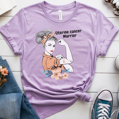 Uterine Warrior🎗️ Cancer Support T-shirt