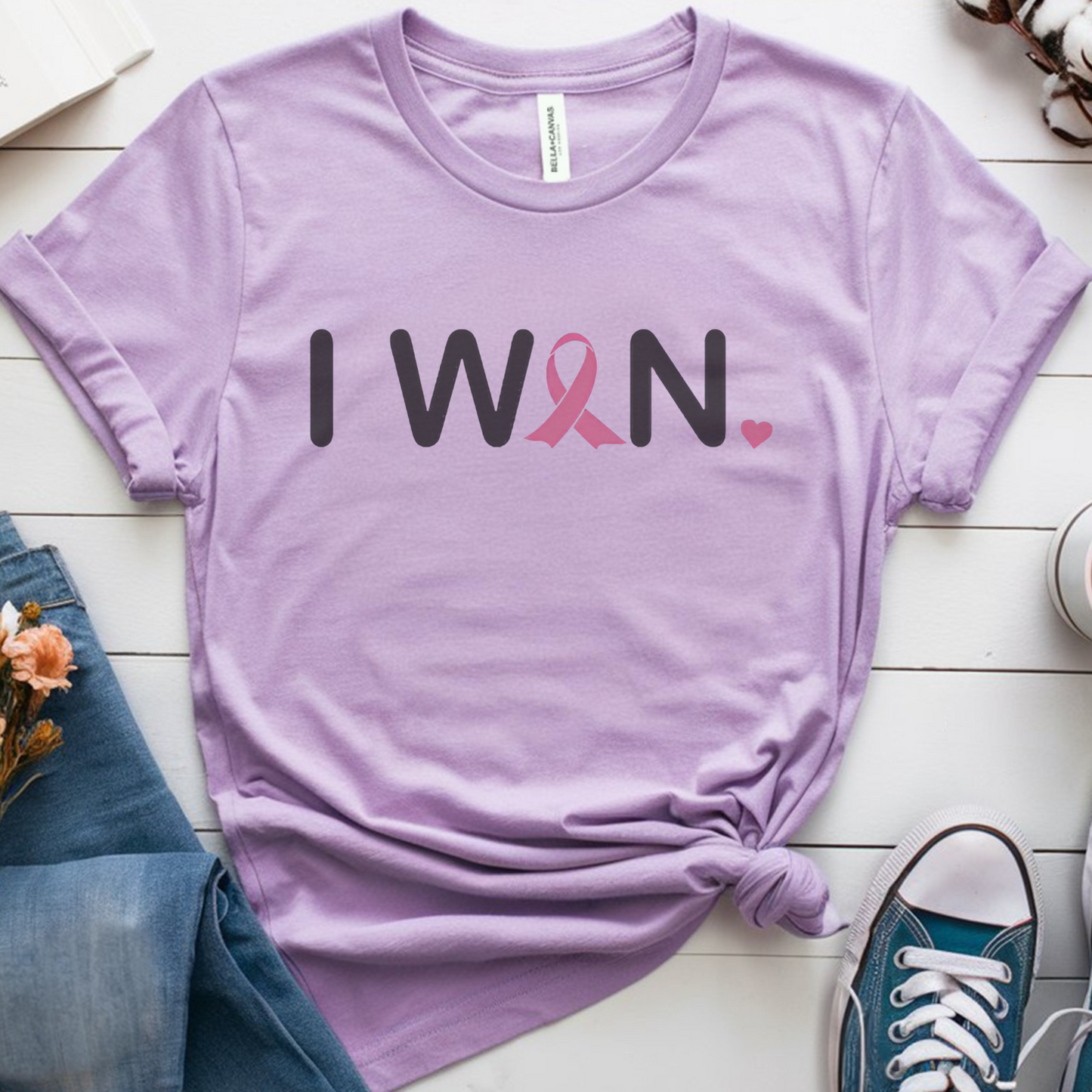 I won Breast🎗️Cancer Support T-shirt