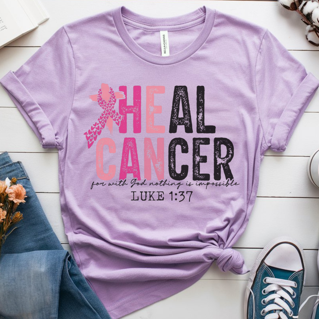 Luke 1:37🎗️ Cancer Support T-shirt