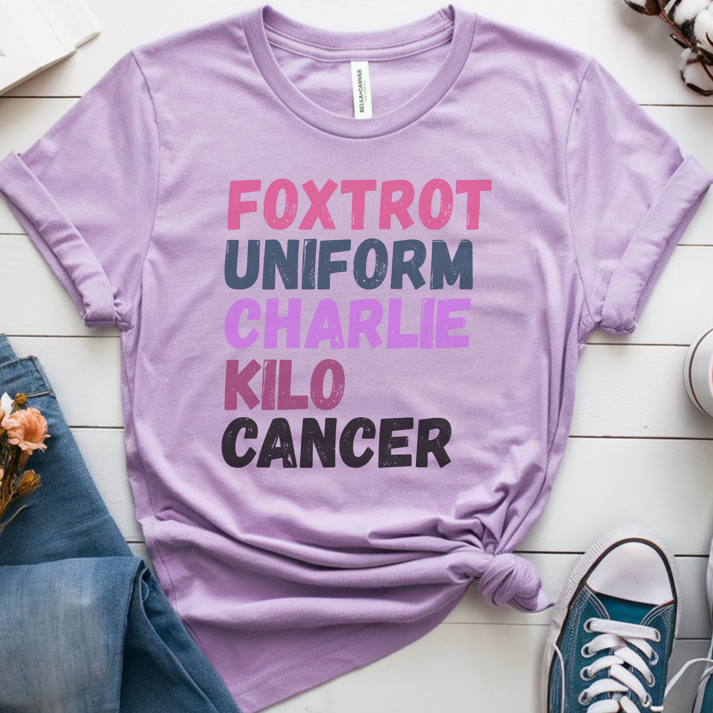 Foxtrot🎗️ Cancer Support T-shirt