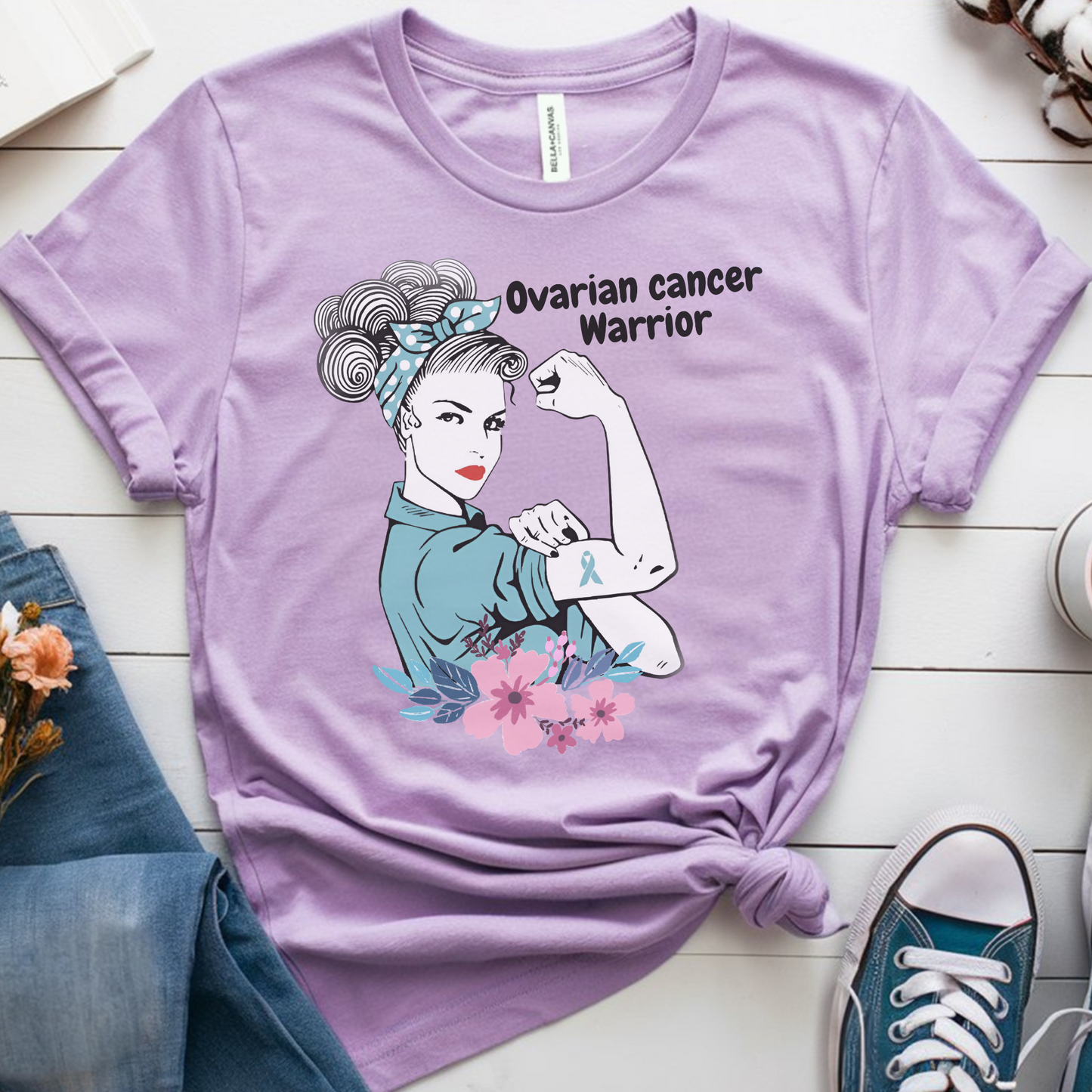 Ovarian Warrior🎗️ Cancer Support T-shirt