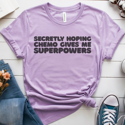 Superpowers (Black)🎗️ Cancer Support T-shirt