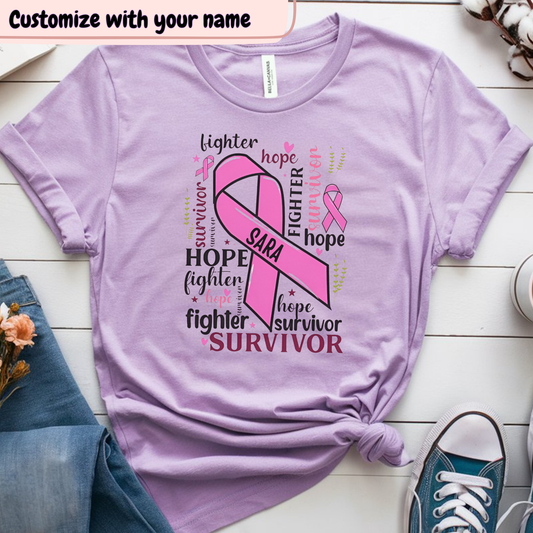 Lighter🎗️(PERSONALIZED) Cancer Support T-shirt