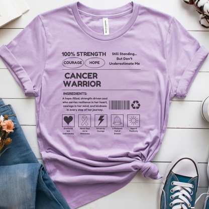100% Strength🎗️ Cancer Support T-shirt