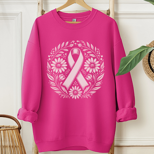 Floral🎗️Cancer support Sweatshirt
