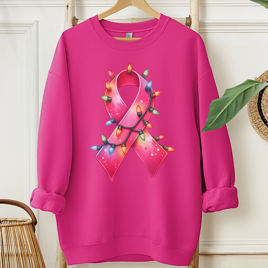 Light Ribbon🎗️Cancer support Sweatshirt (Christmas Limited Edition)