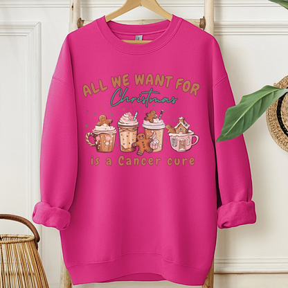 Cure🎗️Cancer support Sweatshirt (Christmas Limited Edition)