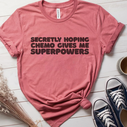 Superpowers (Black)🎗️ Cancer Support T-shirt
