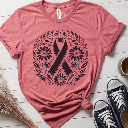 Floral 🎗️ Cancer Support T-shirt
