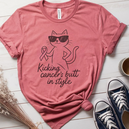 Kicking🎗️ Cancer Support T-shirt