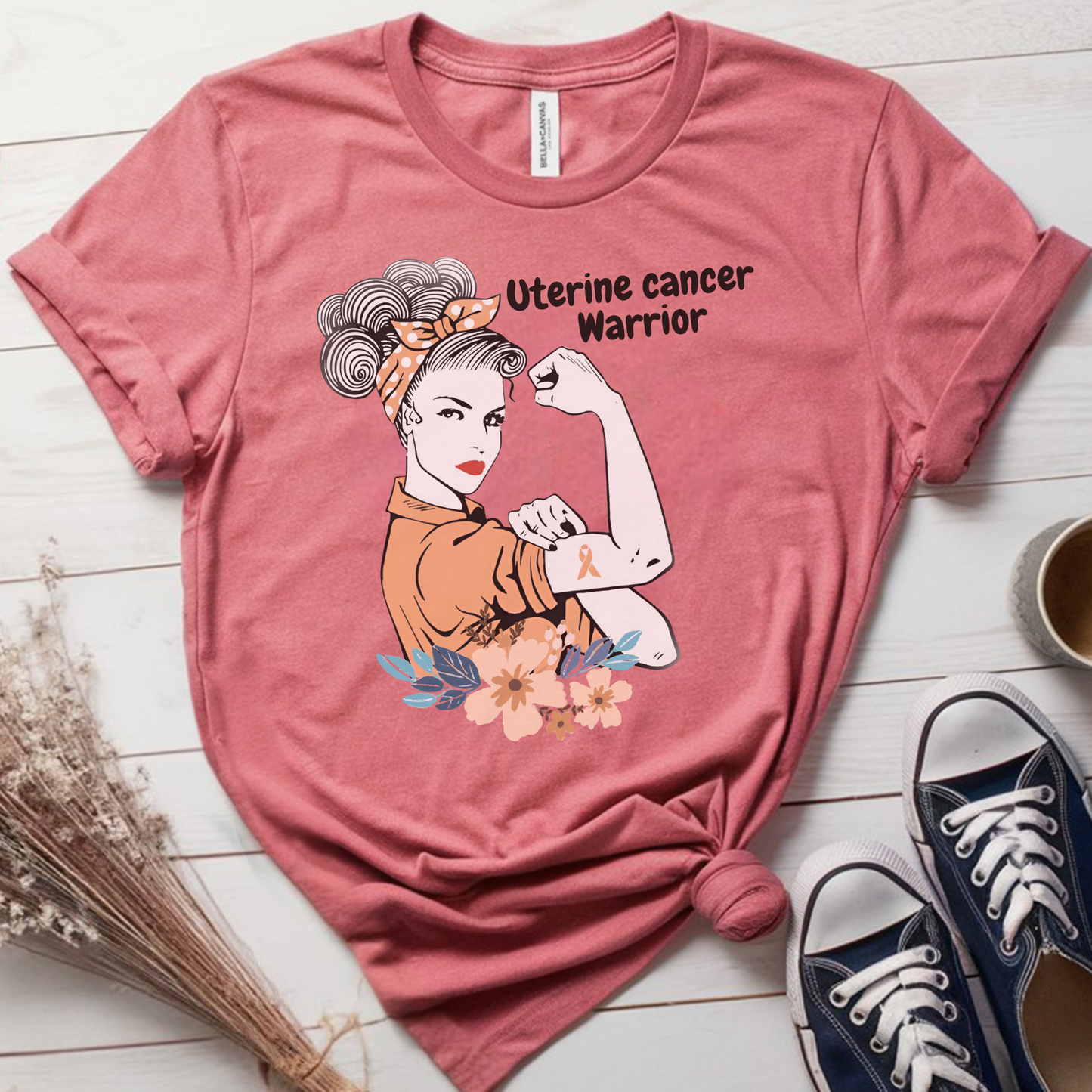 Uterine Warrior🎗️ Cancer Support T-shirt