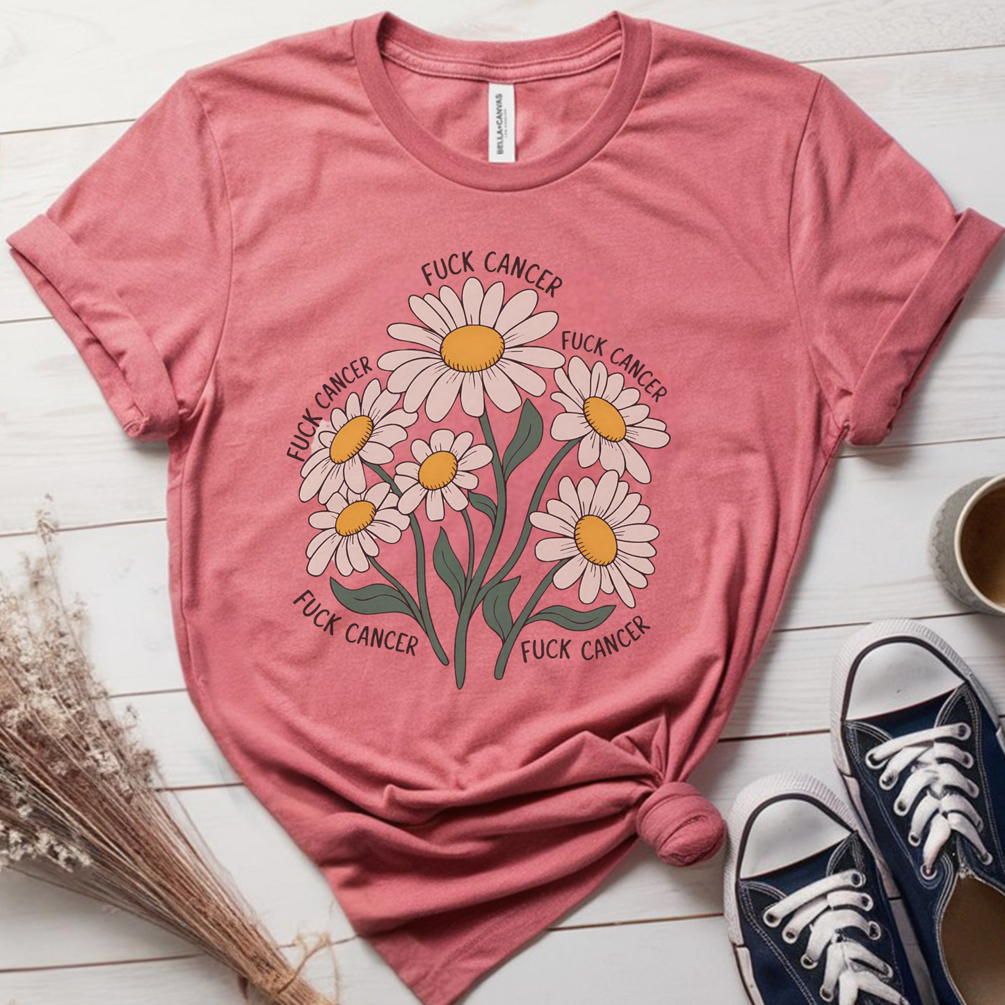 F. Cancer Daisy🎗️ Cancer Support T-shirt