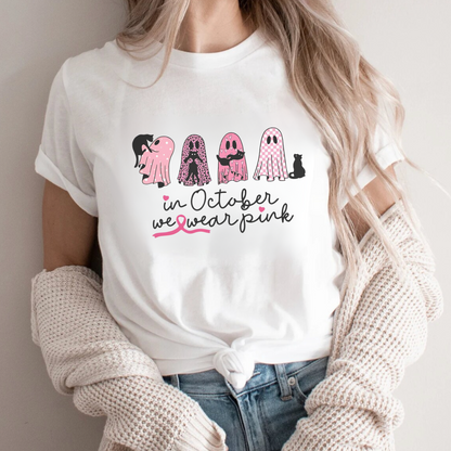 Ghosts October🎗️Cancer Support T-shirt