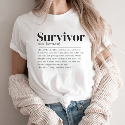 Survivor Noun🎗️ Cancer Support T-shirt