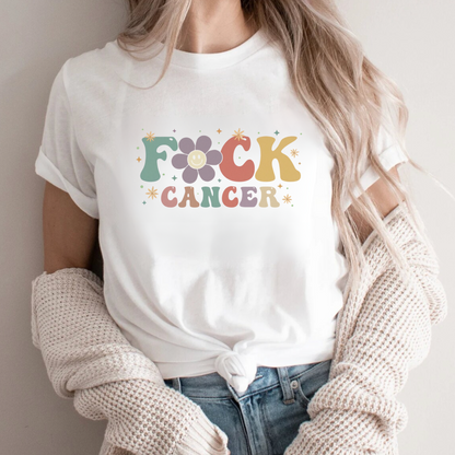 F. Cancer Flower🎗️ Cancer Support T-shirt