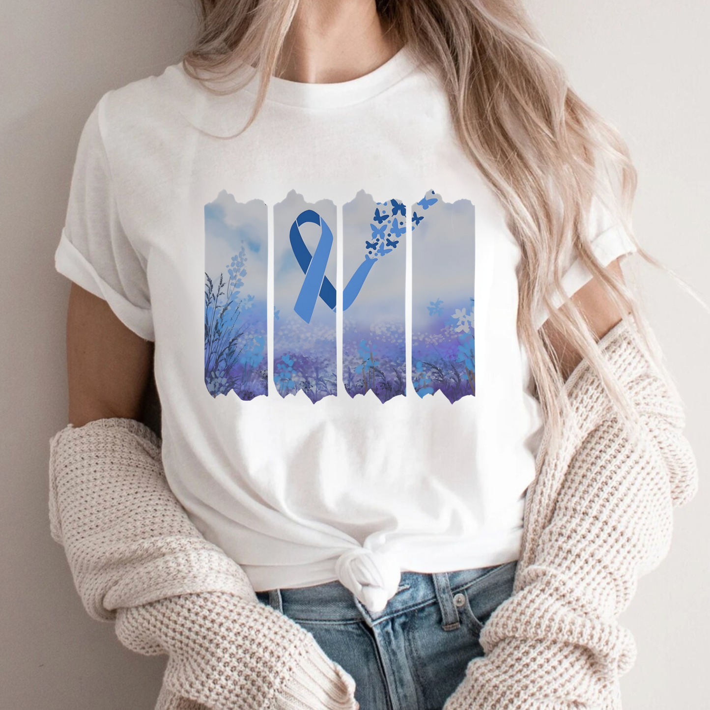 Colon Butterfly🎗️ Cancer Support T-shirt