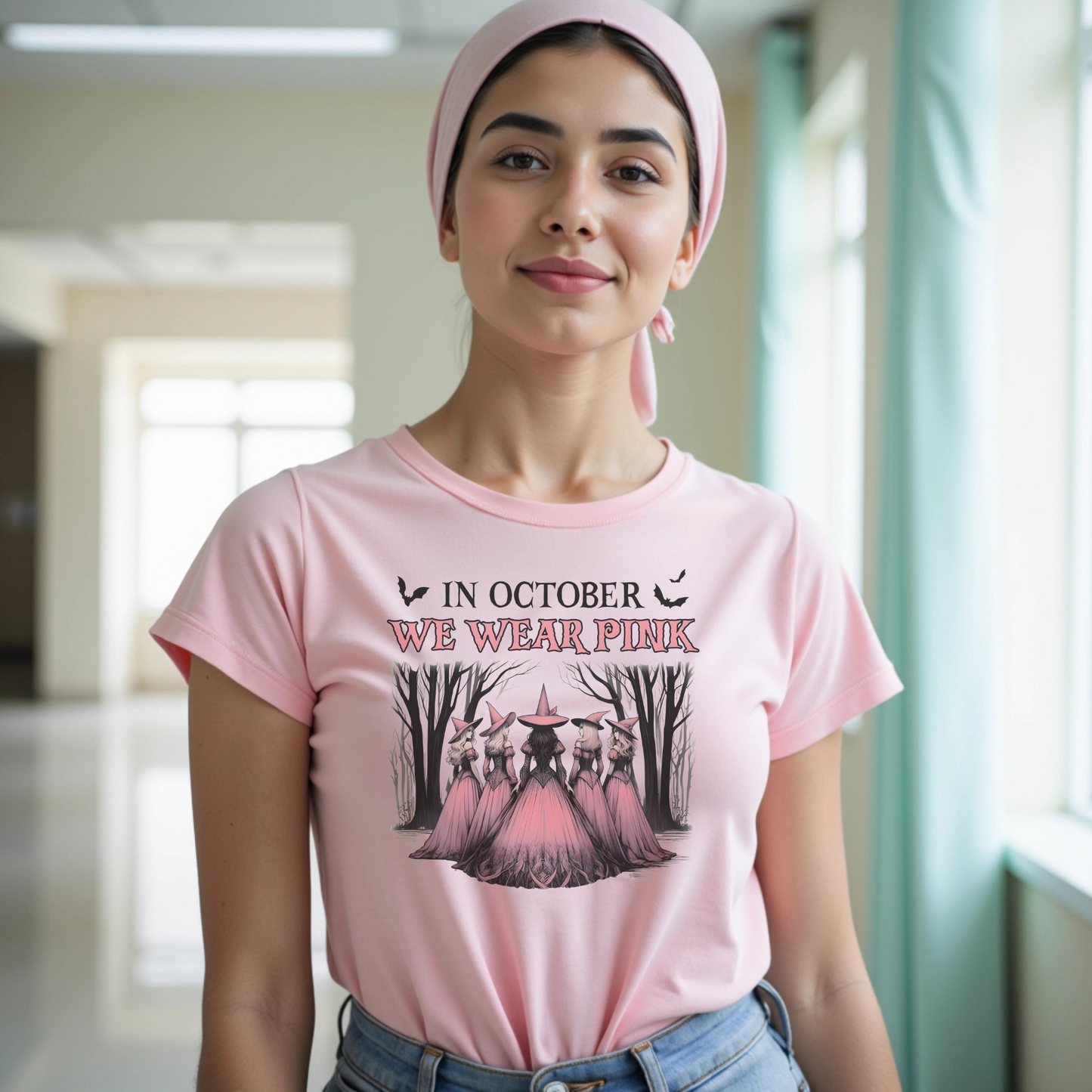 Witches October🎗️Cancer Support T-shirt