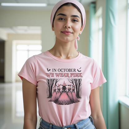 Witches October🎗️Cancer Support T-shirt