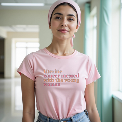 Uterine Messed🎗️ Cancer Support T-shirt